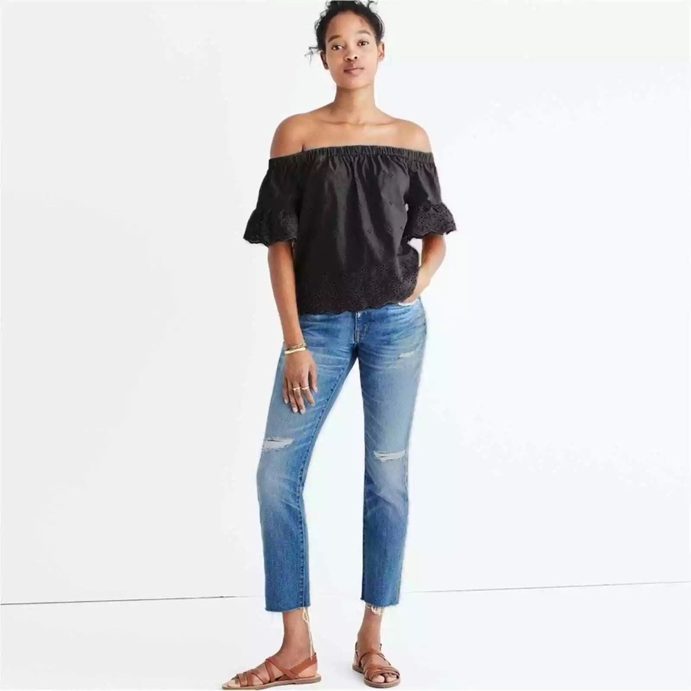 Madewell Eyelet Off The Shoulder Blouse